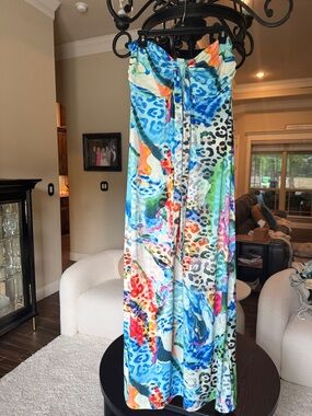 VENUS Multicolor Abstract & Animal Print Maxi Dress